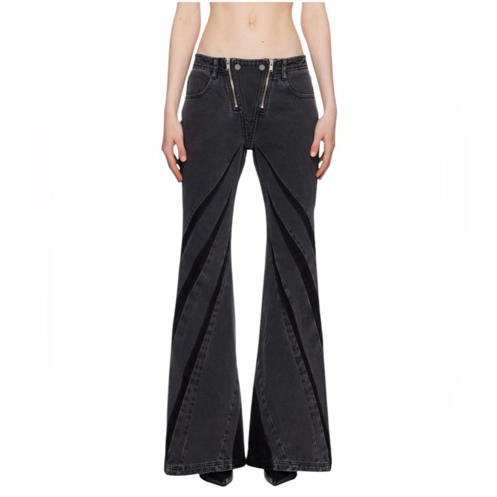 Dion Lee Black Striped Jeans Size 22/US 0 NWOT